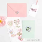 Artikelbild 2 des Artikels “Papiersticker - La Vie en Rose, 3 Bögen, 33 Aufkleber “
