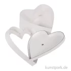 Artikelbild 2 des Artikels “Pappmache Herz mit Schütteldeckel, Weiß, Größe 9x9x4,5 cm “