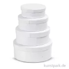 Artikelbild 2 des Artikels “Pappschachtel-Set - oval, weißer Karton, handgearbeitet, 4 Stück “