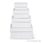 Artikelbild 2 des Artikels “Pappschachtel-Set - Rechteckig, weißer Karton, handgearbeitet, 4 Stück “