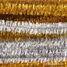 Artikelbild 2 des Artikels “Pfeifenputzer Chenilledraht - Gold-Silber, 50 cm, 50 Stück “