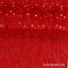 Artikelbild 2 des Artikels “Plüschstoff mit Sternen - Rot, 30 x 40 cm “