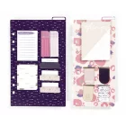 Artikelbild 2 des Artikels “Post-its und Lesezeichen für Kreativbücher - Blumendesign Lila-Gold-Rosa “