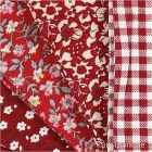 Artikelbild 2 des Artikels “Roter Patchwork-Stoff im Set, Größe 45x55 cm, 4 Stück “