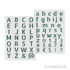Artikelbild 2 des Artikels “Schablonen - Alphabet Set, Groß + Kleinbuchstaben, Modern, A4 “