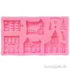 Artikelbild 2 des Artikels “Silikon-Gießform - Häuser, 20,5 x 11,7 x 1,5 cm “