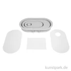 Artikelbild 2 des Artikels “Silikon Gießform - Kerzenständer Oval, 18,5 x 10,3 x 2,5 cm “
