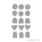 Artikelbild 2 des Artikels “Silikon Gießform - Mini Anhänger, 15 Motive, 14,5 x 26 x 1 cm “