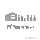Artikelbild 2 des Artikels “Silikon Gießform - Mini Krippe, 12 Motive, 14,5 x 26 x 1 cm “
