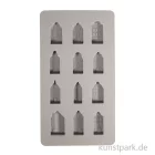 Artikelbild 2 des Artikels “Silikon Gießform - Mini Nordic Häuser, 12 Motive, 14,5 x 26 x 1,5 cm “