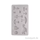 Artikelbild 2 des Artikels “Silikon Gießform - Pilze + Tiere, 11 Herbstmotive, 14,5 x 26 x 1,5 cm “
