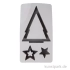 Artikelbild 2 des Artikels “Silikon Gießform - Teelichtbaum + Sterne, 3 Motive, 14,5 x 26 x 4 cm “