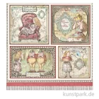 Artikelbild 2 des Artikels “Stamperia Scrappapier - Alice 4 Cards, 30,5x30,5 cm “