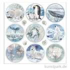 Artikelbild 2 des Artikels “Stamperia Scrappapier - Arctic Antarctic Paper Rounds, 30,5 x 30,5 cm “