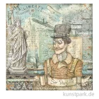 Artikelbild 2 des Artikels “Stamperia Scrappapier - Sir Vagabond Aviator Statue of Liberty 30,5 cm “