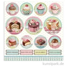 Artikelbild 2 des Artikels “Stamperia Scrappapier - Sweety Mini Cakes Round, 30,5 x 30,5 cm “