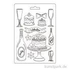 Artikelbild 2 des Artikels “Stamperia Soft Mould (Gießform) - Masquerade Flut and Cakes, A5 “
