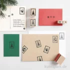 Artikelbild 2 des Artikels “Stempelset - Weihnachtspost, 11 Holzstempel + Stempelkissen “