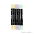 Artikelbild 2 des Artikels “Textil-Marker mit 2 Spitzen in Pastellfarben, 6er Set “