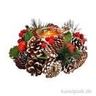 Artikelbild 2 des Artikels “Weihnachtskranz mit Teelichthalter aus Glas, 19 x 9 x 19 cm “