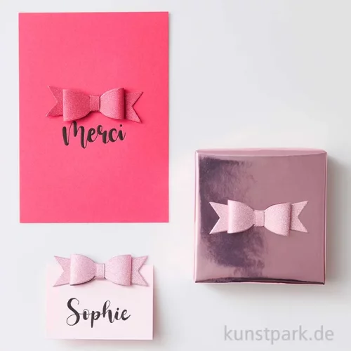 Artikelbild 2 des Artikels “3D Sticker - Schleifen, Glitter, 4 Aufkleber “