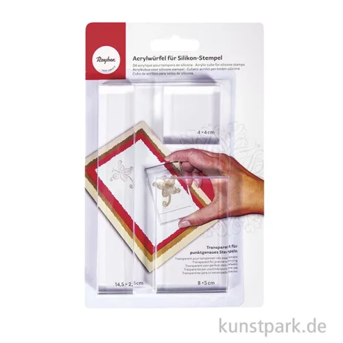 Artikelbild 2 des Artikels “Acrylblock Set für Stempel, 3 verschiedene Größen “