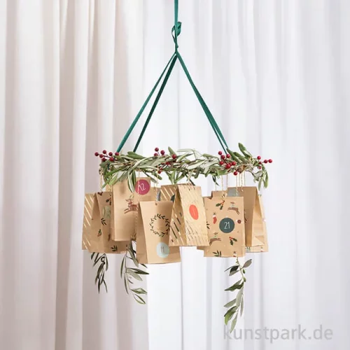 Artikelbild 2 des Artikels “Adventskalender Bastelset - Oh Deer, 24 Designpapier Beutel + Sticker “