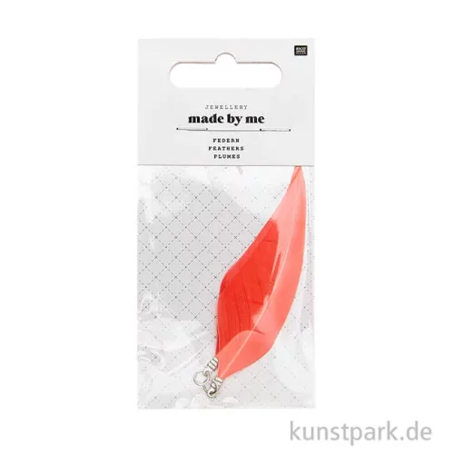 Artikelbild 2 des Artikels “Anhänger Federn - Neon Rot-Pink, 2er Set “