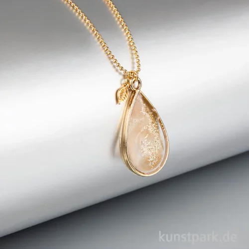 Artikelbild 2 des Artikels “Anhänger Metall Fassung - Rechteck, Tropfen & Rund, Gold “