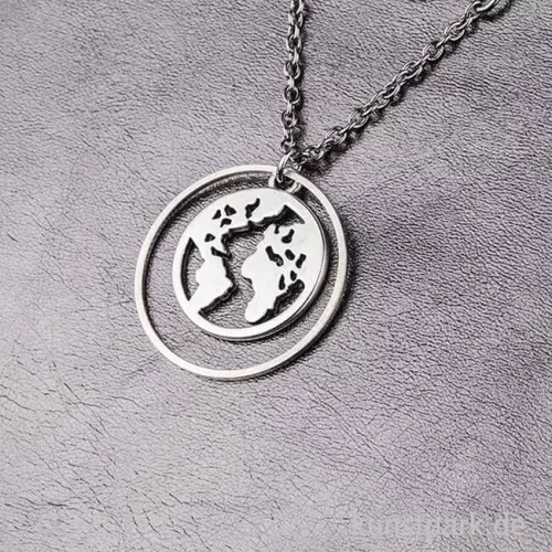 Artikelbild 2 des Artikels “Anhänger Metall - silberne Weltkarte, 2 Stück “