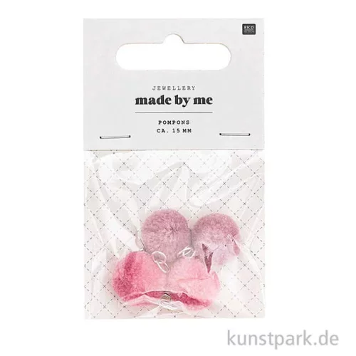Artikelbild 2 des Artikels “Anhänger Mini Pompons - Mauve, 4er Set “