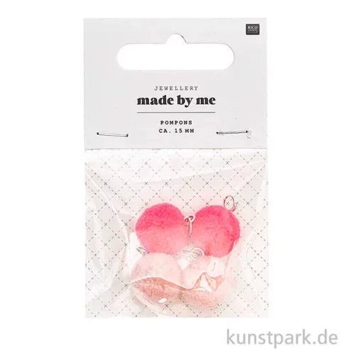 Artikelbild 2 des Artikels “Anhänger Mini Pompons - Rosa, 4er Set “