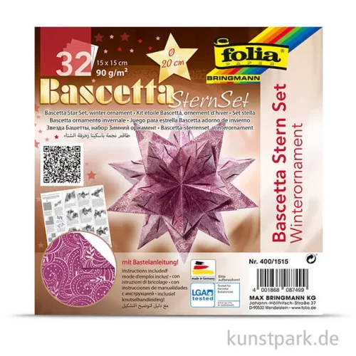 Artikelbild 2 des Artikels “Bascetta-Stern Bastelset - Lila-Winterornament Silber, 90g 15 x 15 cm“