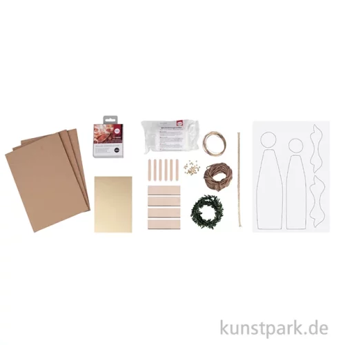 Artikelbild 2 des Artikels “Bastelset Engelmanufaktur - 2 Weihnachtsengel Figuren aus Gips “