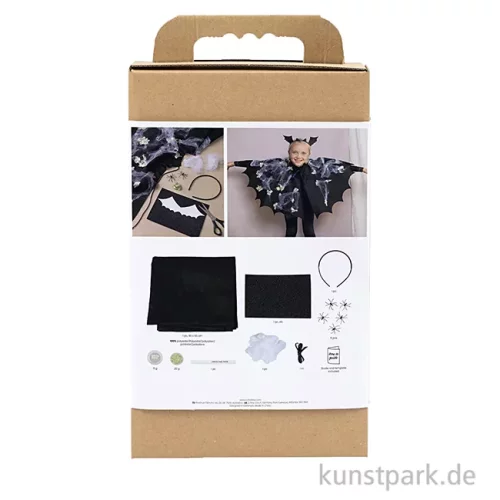 Artikelbild 2 des Artikels “Bastelset - Halloween Kostüm, Haarreif + Umhang, Fledermaus, Schwarz “