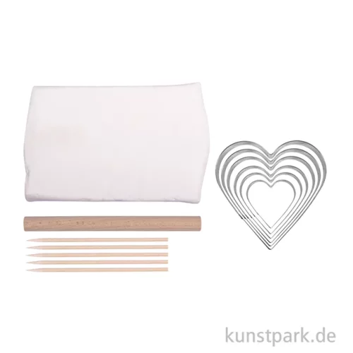 Artikelbild 2 des Artikels “Bastelset Modellieren, All you need is love, Herzen aus Porzella “