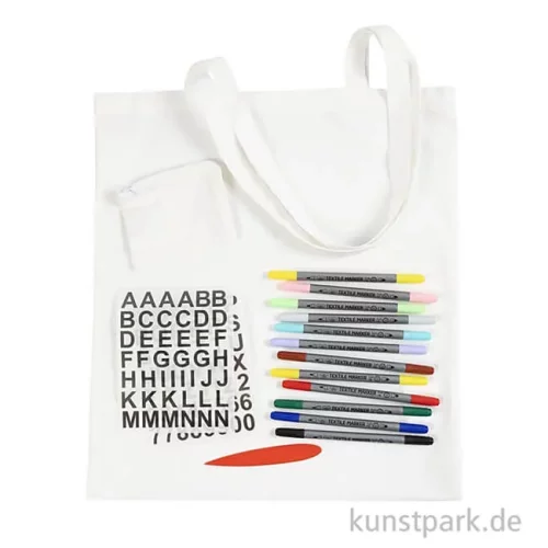 Artikelbild 2 des Artikels “Bastelset Textildekoration - Taschen, Stoffmalstifte + Zubehör “