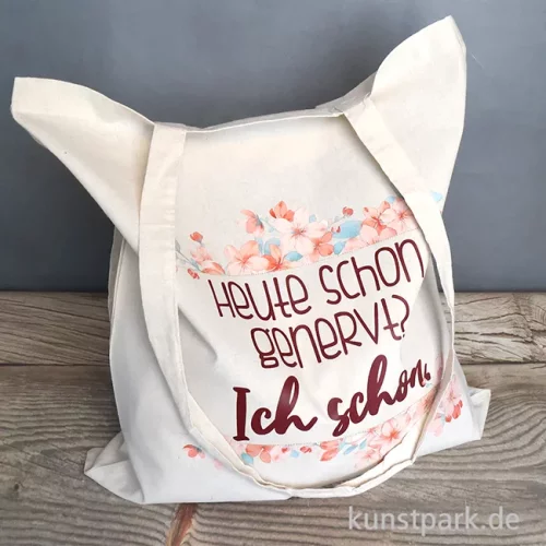 Artikelbild 2 des Artikels “Baumwolltasche, Natur, Bedruckt, Design, Heute schon genervt “