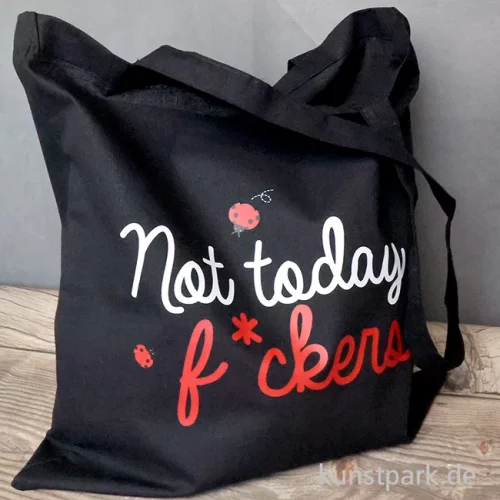 Artikelbild 2 des Artikels “Baumwolltasche, Schwarz, Bedruckt, Design, Not today “