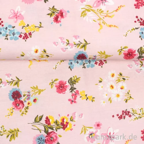 Artikelbild 2 des Artikels “Beschichteter Baumwollstoff - Blumen Rosa - 1 m x 1,5 m “