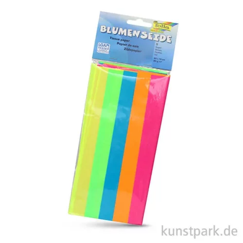 Artikelbild 2 des Artikels “Blumenseide 50x70 cm, 5 Bogen, 20g - Neonfarben “