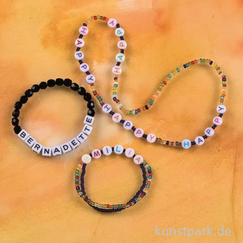 Artikelbild 2 des Artikels “Buchstaben Perlen, Alphabet farbig, 5 x 2 mm, 50 g “