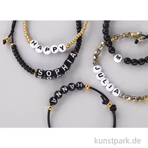 Artikelbild 2 des Artikels “Buchstaben-Perlen aus Kunststoff, Schwarz, 6 mm, 40 g “
