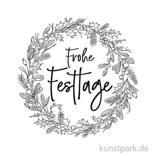 Artikelbild 2 des Artikels “Butterer Stempel - Frohe Festtage, 7 x 7 cm “