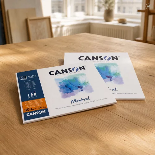 Artikelbild 2 des Artikels “Canson MONTVAL Aquarellblock, 300g, 12 Blatt, fein 24 x 32 cm“