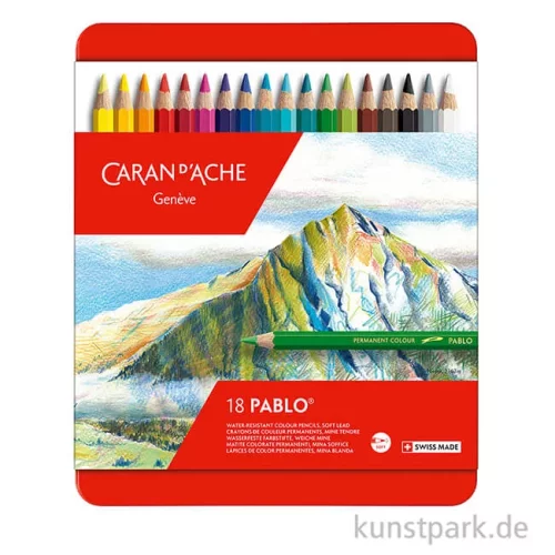 Artikelbild 2 des Artikels “Caran d'Ache Pablo Farbstifte Metalletui mit 18 Farben “