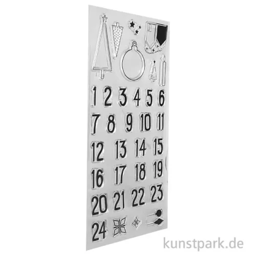 Artikelbild 2 des Artikels “Clear Stamps - Adventskalender Nordic mit 34 Motiven als Silikonstempel “