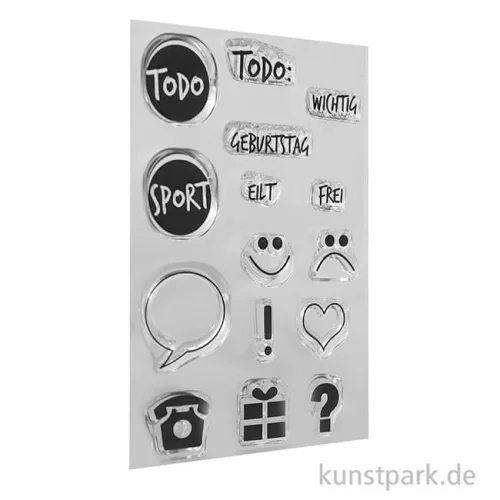 Artikelbild 2 des Artikels “Clear Stamps für Journals - Kalender Mix-3, DIN A7 als Silikonstempel “