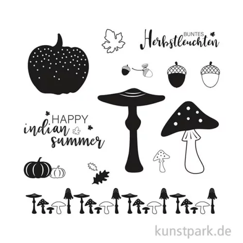 Artikelbild 2 des Artikels “Clear Stamps - Herbstleuchten, 102,5 x 97 mm, 13 Motive “