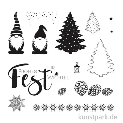 Artikelbild 2 des Artikels “Clear Stamps - Wichtelweihnacht, 102,5 x 97 mm, 14 Motive “